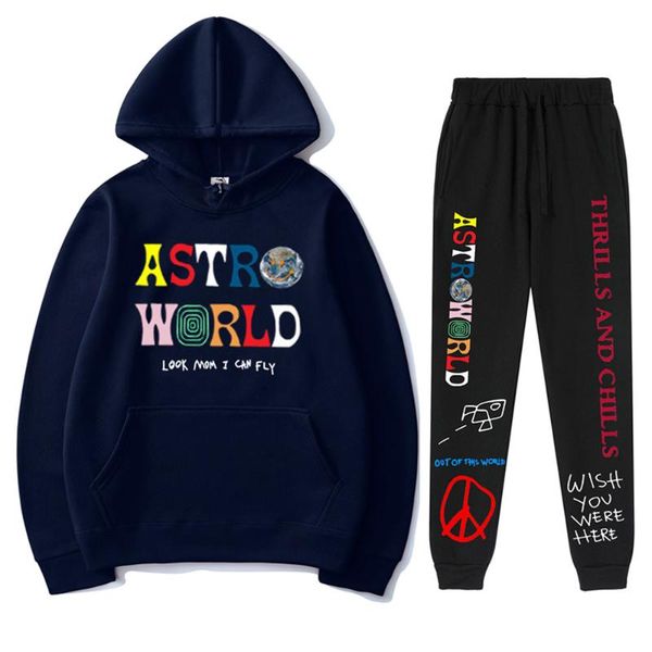

2020 adult unisex пуловер мода письмо astroworld hoodie sweatpants костюм толстовка толстовка sweatpants, Gray