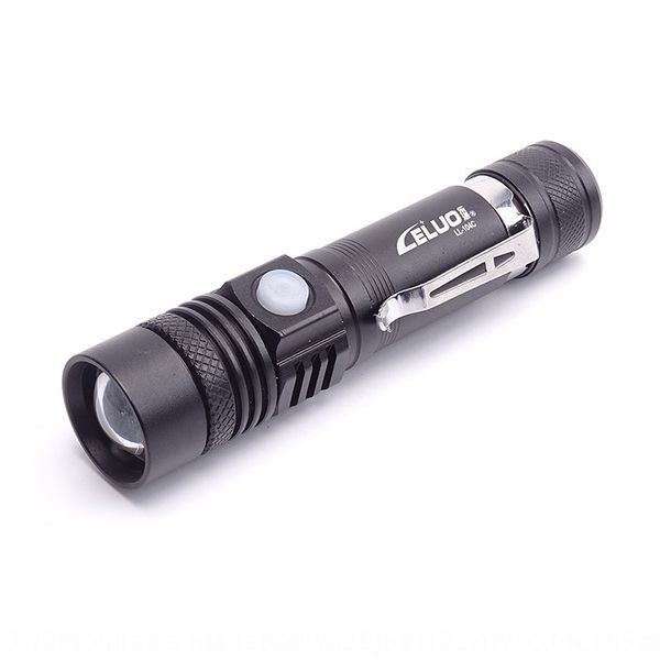 

phaeu 104c flash flashlightflashlightstrong light charging flashlight usb charging retractable zoom t6 18650 pen buckle good brightness long