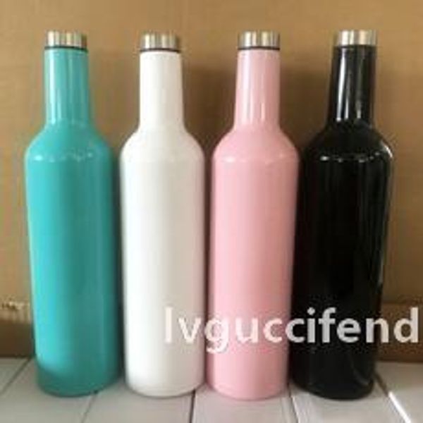 

750ml stainless steel bottle water bottle double wall vacuum insulated coffee wine water for cold and drinks home party