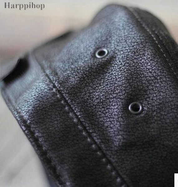 

leather hat in winter male ear muff grinding sand leather hat male flat caps winter hat for man, Blue;gray