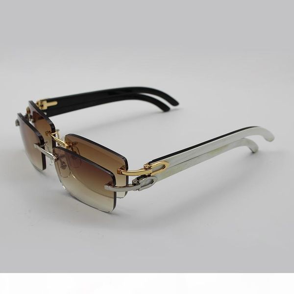 

luxury sun glasses buffalo horn glasses men women sunglasses brand designer white inside black buffalo horn, White;black