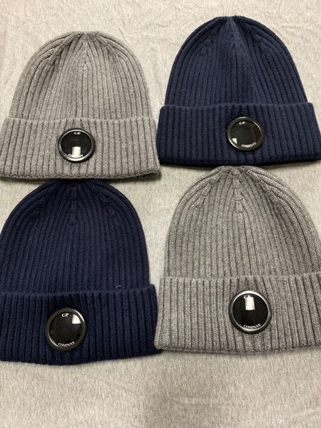 

2020cp company beanies men autumn winter thick knitted skull caps outdoor sports hats women beanies black grey