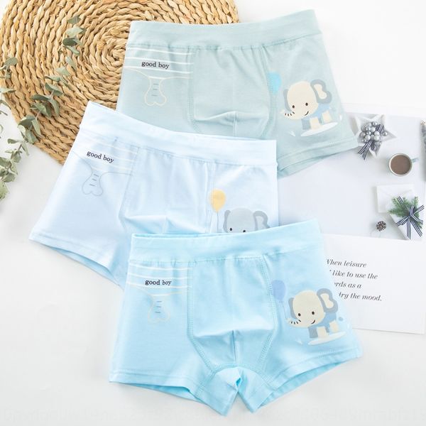 

1wkd4 children's pure cotton children's underwear cartoon animal underwear boxer pants elephant boy's comfortable boxer pants, Camo