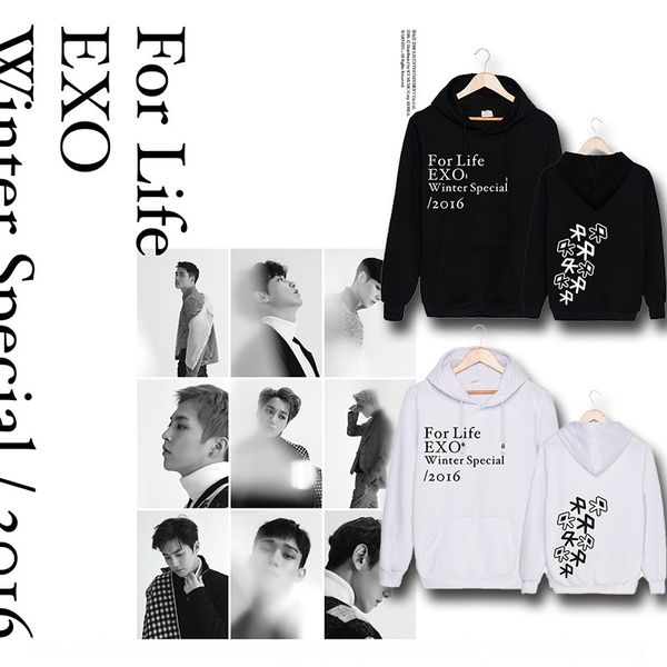 

rzvp0 exo специальный альбом for life окружающей поддержка song костюм же стиль мужских и головного убор headgearsweater женщин крышки голов, Black