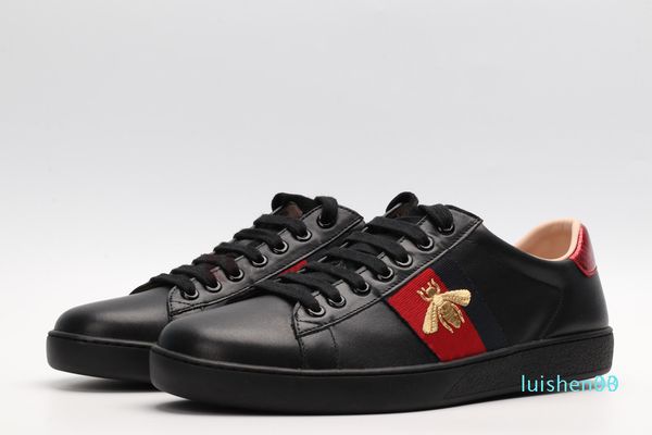 

ace designer shoes for woman luxury triple black white red leather casual shoes vintage star stripe snake bee sneakers platform trainers l03