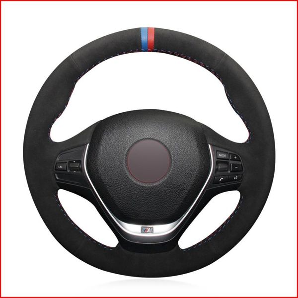 

mewant black suede car steering wheel cover for f20 2012-2020 f45 2014-2020 f30 f31 f34 2013-2020 f32 f33 f36