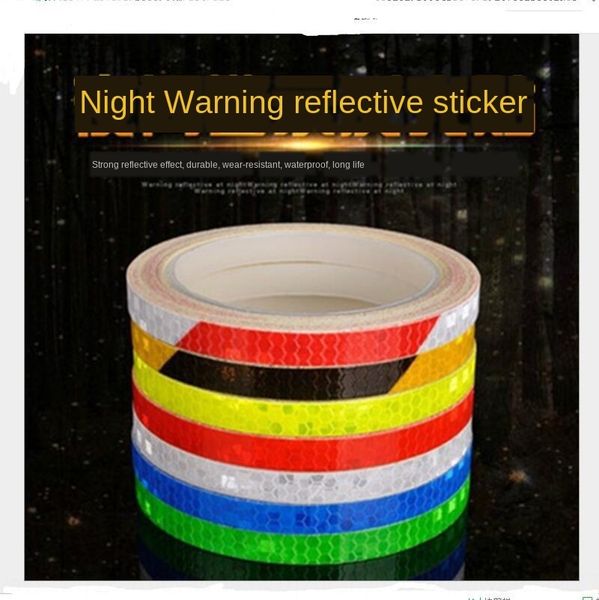 

xqrfh luminous safety equipment dead flying motorcycle body bicycle motorcycle wheel body sticker bicycle reflective sticker mountain bike a, Silver