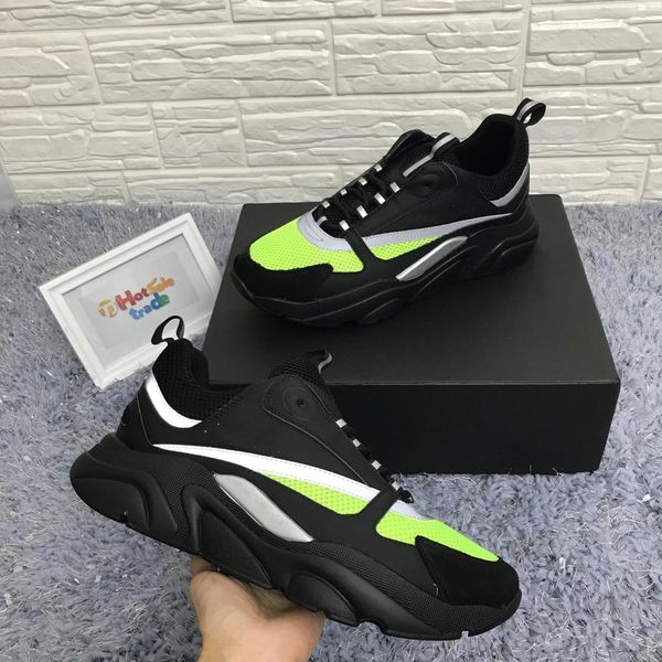 

black b22 sneakers calfskin trainers classical black men women flat canvas sneaker retro patchwork luxury casual sneaker wholesale xshfbcl