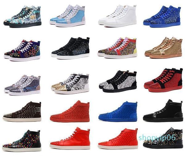 

red runner donna men womens sneaker fashion luxury paris designer new red sneaker bottom casual shoes bn0 v09