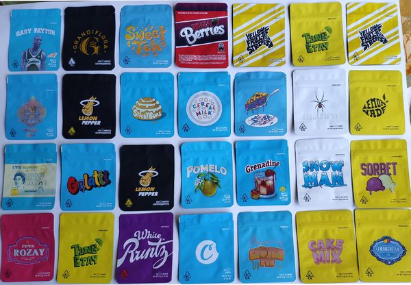 

3.5g cookies california bags with sticker lables edible mylar packing bag for gummies plastic ziplock bulk bag empty package