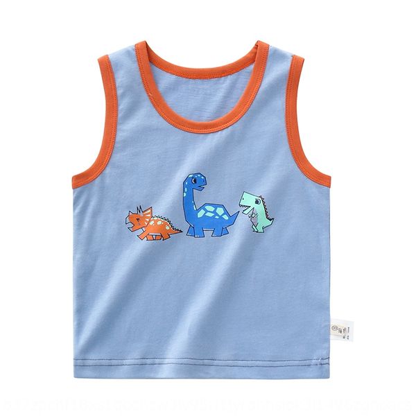 

2020 summer new baby casual undershirt korean style casual children's light and breathable vest vest, Blue