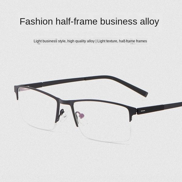 

ultra light alloy business men's delicate casual half frame simple glasses frame glasses orbit p8839, Silver