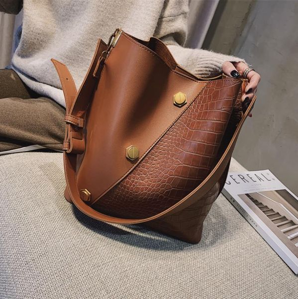 

women's handbag new fashion bag simple large capacity bucket bag single shoulder fashion messenger bag womens cross body
