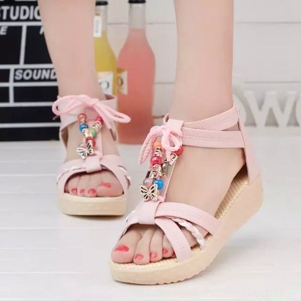 

2020 new zhongda children's female 11-12-13-14-15 years old female student shoes thick sandals tong xie sandals bottom beach shoes, Black;red