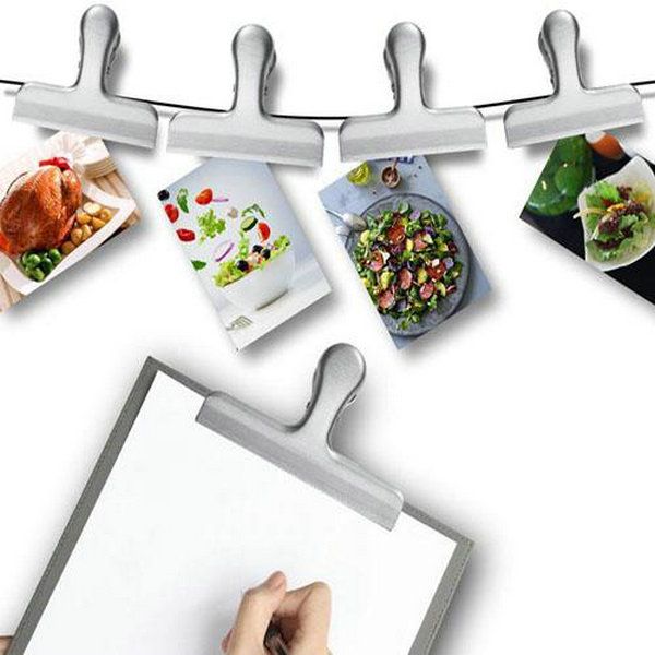 

morsler chip clips stainless steel heavy duty food bag clips 8 packs large and durable with 3 inch wide perfect for air lyhpshop