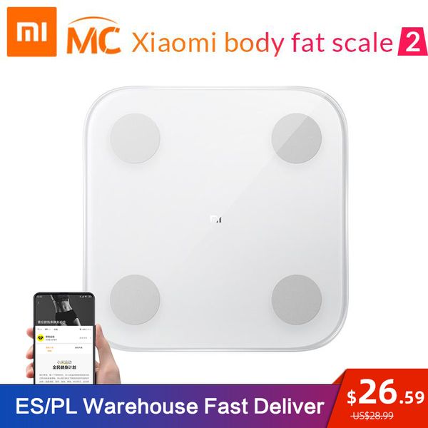 

новое пѬибие xiaomi mi маѬ body fat scale 2 оав mifit app body мониоѬ hidden led display fat scale