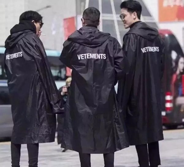 

mens trench long windbreaker vetements waterproof raincoat solid color autumn winter hooded trench coat men size, Tan;black