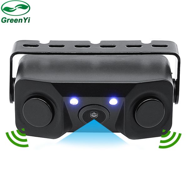 

greenyi car reverse система резервного копирования камера заднего вида с видео датчик парковки радар камеры. дисплей расстояния для tft мони