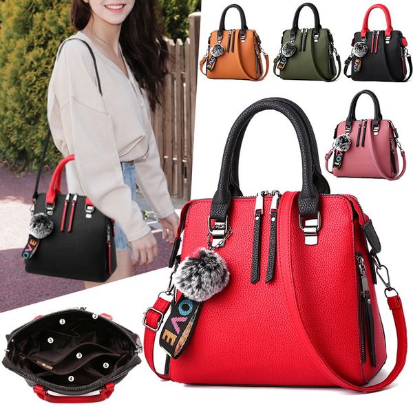 

кожа pu женщины сумки сумка fur ball crossbody лепестковые сумки женщины сумка плеча сплошной цвет сумки 2020 новый