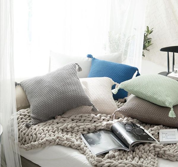 Подушка для подушки сплошной цвет мягкие домашние аксессуары подушки подушки на нориальные фотографии реквизиты без сердечников.