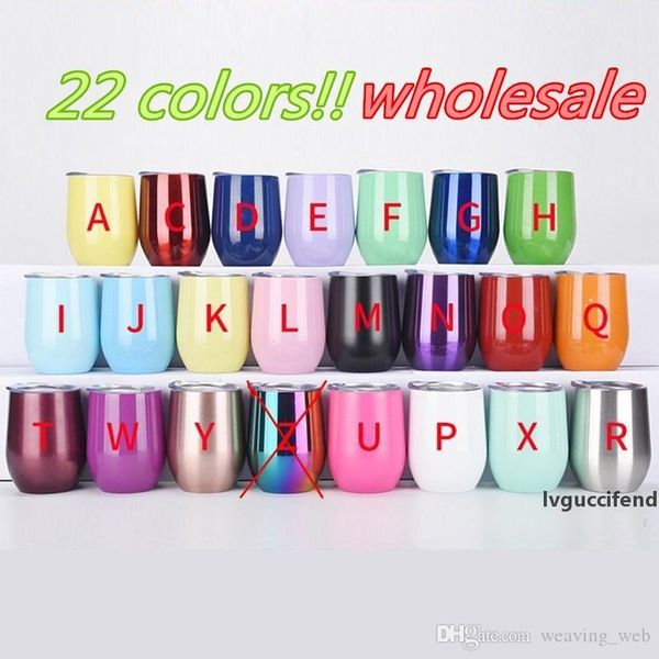 

dhl 12oz wine glass tumbler with lid have 22 bright colors vacuum insulated stainless steel wine tumbler stemless wine glasses fast delivery