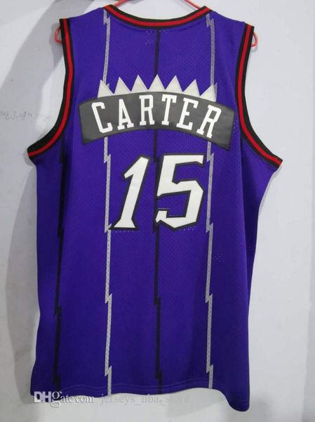 

мужчины торонто хищники винс картер 1 mcgrady mitchell ness pueple hardwoods classics 1998-99 аутентичные джерси 01, Black;red