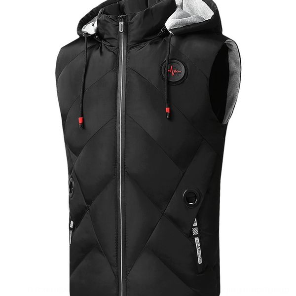 

new fashion vest autumn down cotton vest autumn and men's coat youth winter slim winter men's coat, Black;white
