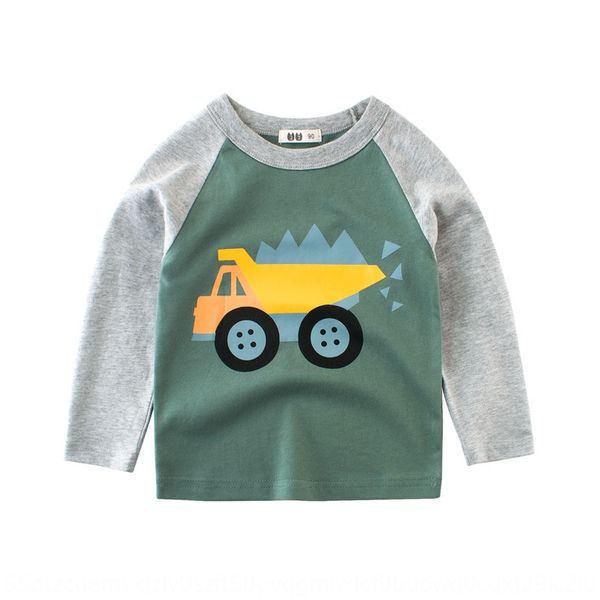

2020 paragraph children coat t- #039;s children base shirt boy 's long-sleeved t-shirt baby mock two piece, Blue
