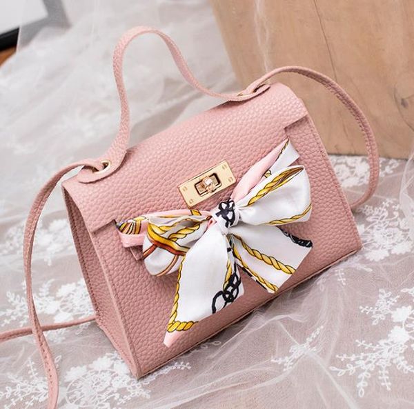

designer women's bag litchi scarf handbag 2020 one shoulder bow crossbody handbag selling