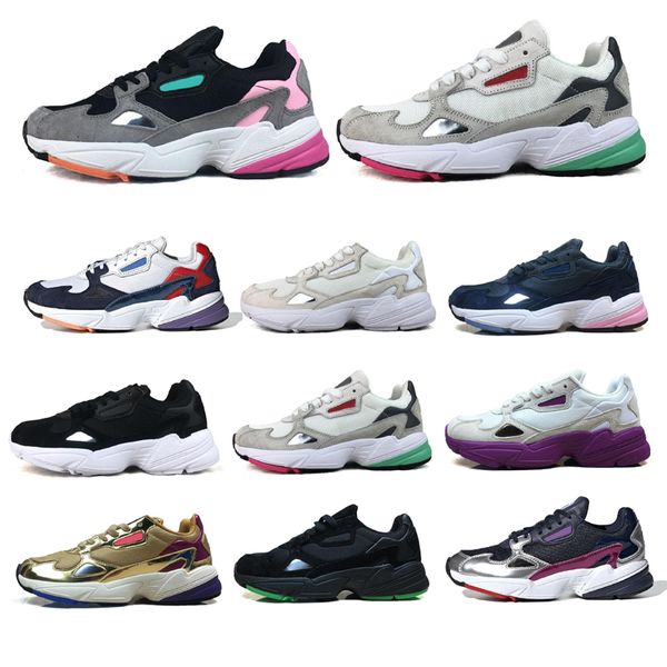 

falcon w dad casual 2020 men women shoes falcon w fuchsia black light granite grey pink fashion sneakers size 36-45, White;red