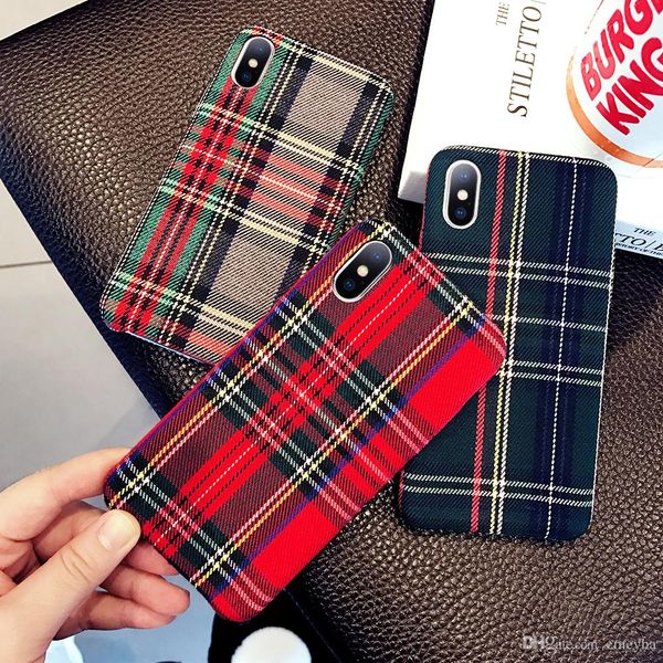

good quality autumn warm gray plaid plush simple fabric cloth phone case for iphone 7 8 6s 11 pro max xr xs plus soft tpu back cover