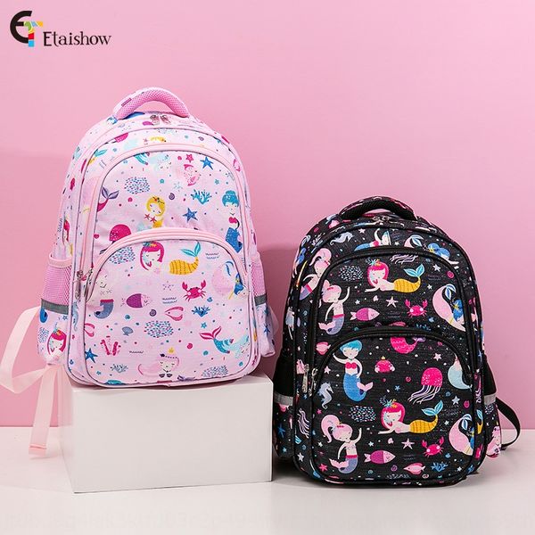 

l8wgw new primary school schoolbag girl mermaid polyester waterproof shoulder protection new primary school schoolbag girl mermaid backpack