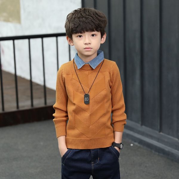 

rj6sm off-season 2020 autumn baby sweater boys' and children's off-season 2020 autumn pullover knitwear baby pullover sweater boys, Blue