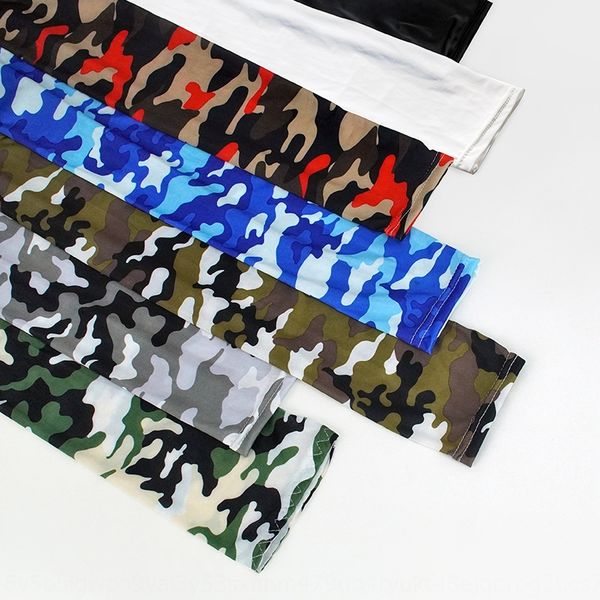 

fans camouflage bicycle bicycle ice silk outdoor cycling fishing sleeve arm guard driving sports men's anti-rust sleeve, Black