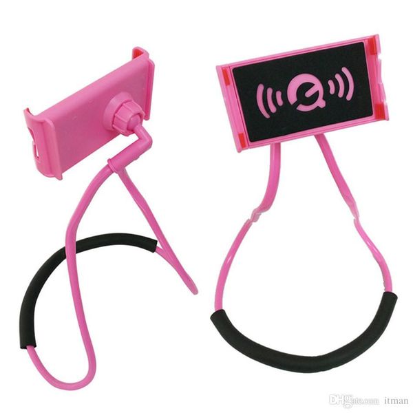

new 360 degree rotation funny flexible lazy bracket neck hanging plastic holder for smart phone tablets gpackbag sssey gpackbag icgio