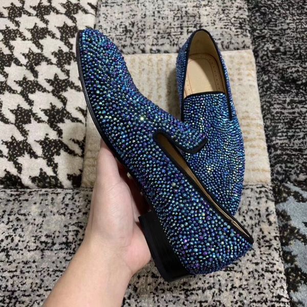 

perfect gentleman party dress wedding slip on loafers for man dandelion strass elegant sneaker shoes red bottom oxford walking shoes, Black