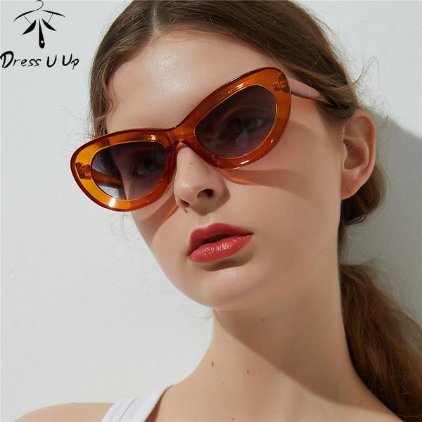 

dressuup small cat eye sunglasses women men retro vintage sunglasses ladies black pink clear shades sun glasses for female, White;black