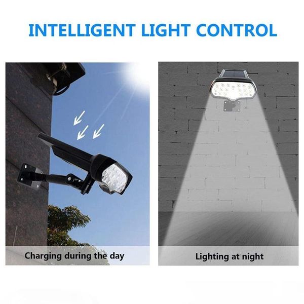 

LED Solar Light PIR Motion Sensor Solar Spotlights Wall Lamp Waterproof 17LED Security Lamp for Decoration Fence Stair Garden