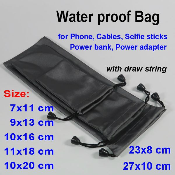 Водонепроницаемая сумка для iPhone Huawei Samsung селфи Handheld Стик банка силы адаптера чехол для хранения 20x8cm 27x10 10x20 1 мешок = 100шт