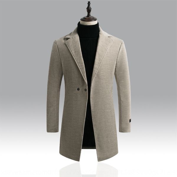 

19 британская тонкая черная средняя длиной собственной мужской 19 британской тонкой черной середина длиной шерстяного пальто мужской ветровк, Black