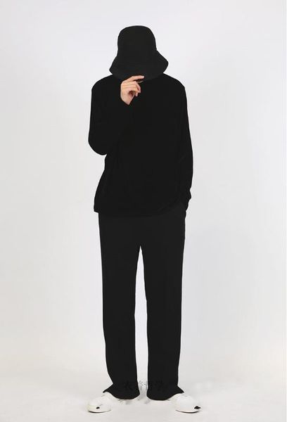 

men's clothing gd hair stylist fashion catwalk street loose trousers vent casual pants plus size costumes, Black