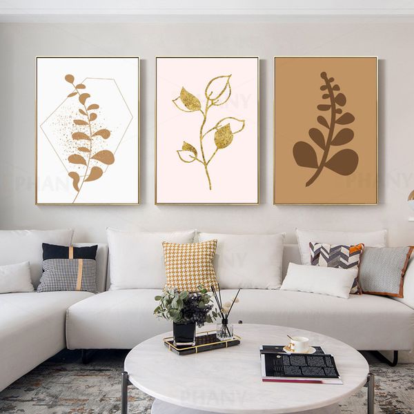 

abstract leaf wall art canvas posters prints nordic paintings simple wall picture for living room modern home decoration