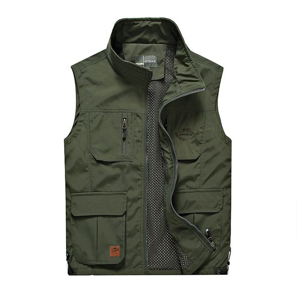 

winter jacket men vest wool liner coat warm sleeveless casual mens vest fleece army green khaki male cotton pockets waistcoat, Black;white