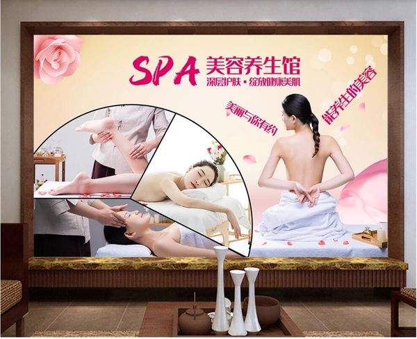 

3d p wallpaper custom mural beauty and health massage spa health hall tooling background home decoration wallpaper rolls in the room