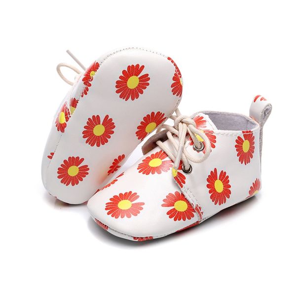 

baby girl bow princess shoes soft sole crib leather solid buckle strap flat with heel baby shoes, Black;red