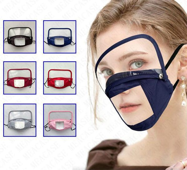 

detachable masks with eyes shield face mask washable 2in1 removable visor full face cover cycling outdoor sports protected 6 colors d71510