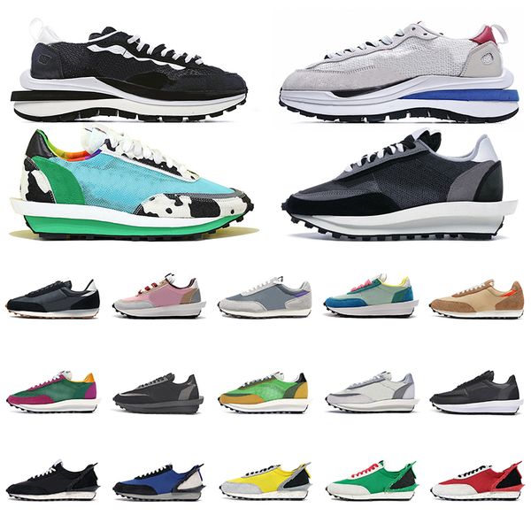 

большой vaporwaffle запуск кроссовки оперативный черный с белым символом университета красный париж нейлон белый серый вафельные мужские жен