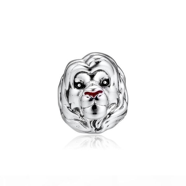 

2019 original 925 sterling silver jewelry the charm king lion simba beads fits pandora bracelets necklace for women making, Bronze;silver