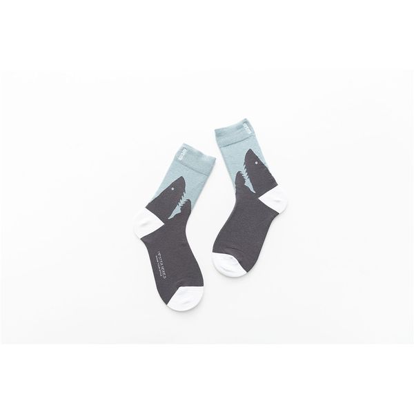 

painting style women socks 100 cotton harajuku colorful kawaii full socks women1 pair streetwear size 35-43, Black