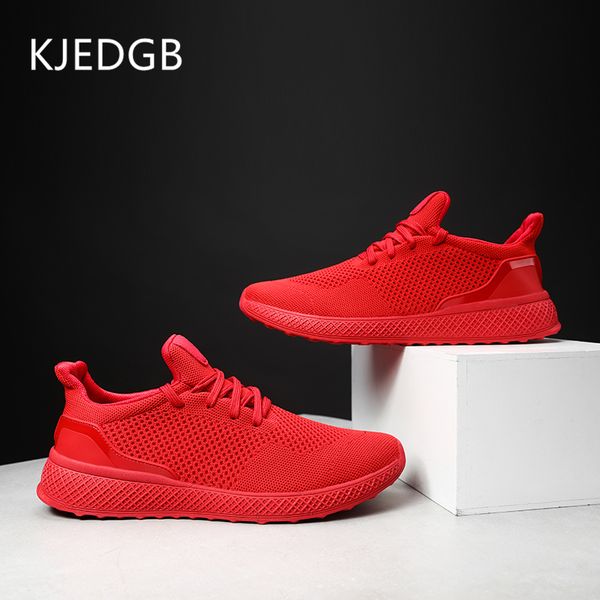 

kjedgb ultralight comfortable men's sneakers summer mesh breathable eva soles male trainers size 39-46 support dropshipping, Black